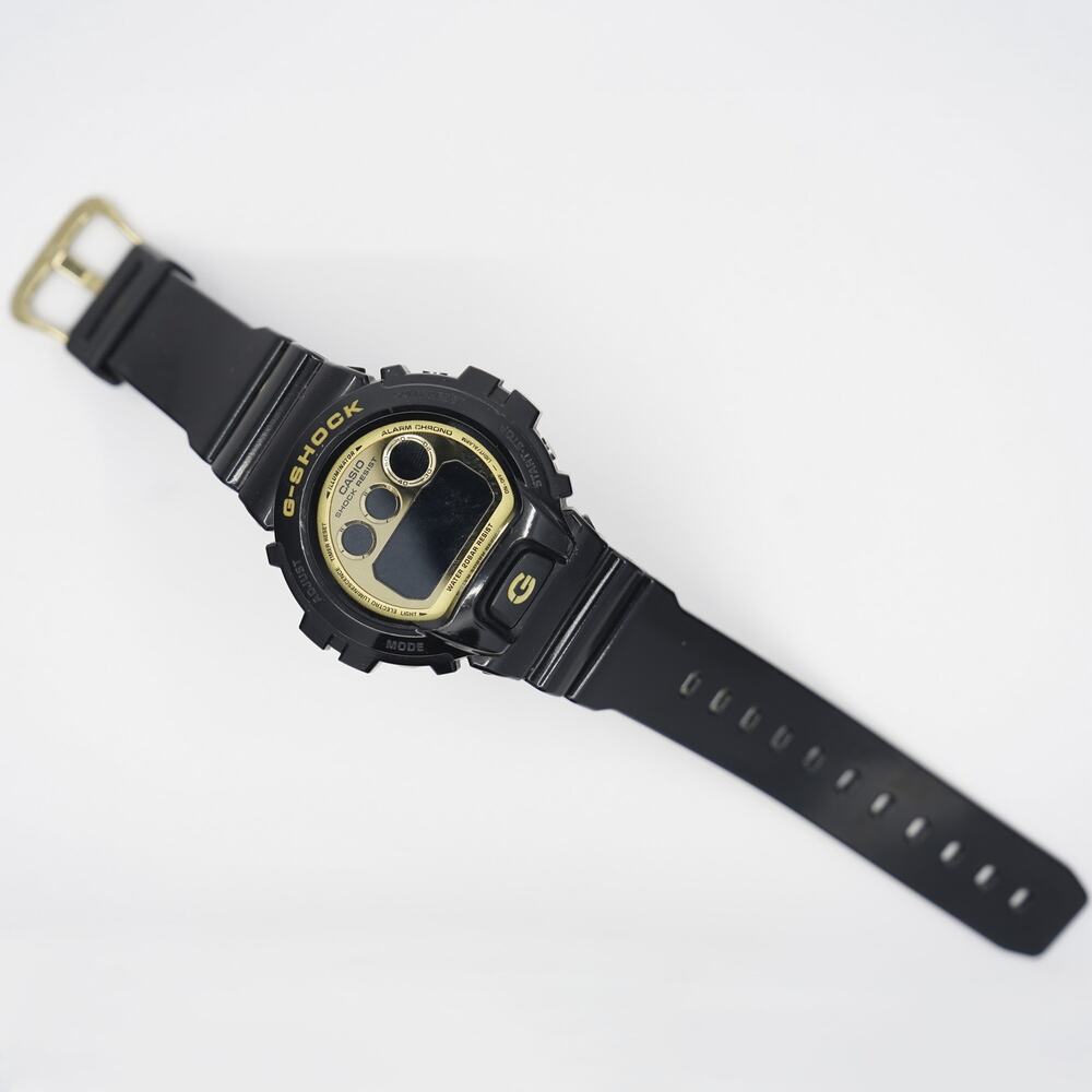 Casio G-Shock DW-6900CB Black Gold Digital Watch 3 Eye Gloss Needs Battery